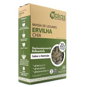 Massa de Legumes Ervilha e Chia Wakas 200g