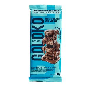 Chocolate Ao Leite Sem Açúcar Goldko 80g