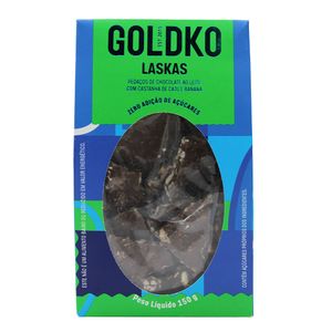 Pedaços de Chocolate Ao Leite Com Castanha de Caju e Banana Sem Açúcar Goldko 150g