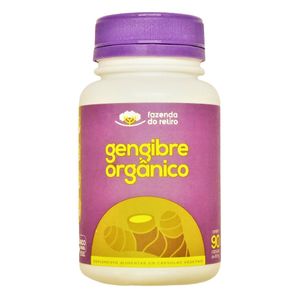 Suplemento de Gengibre Orgânico 90 Cápsulas Fazenda do Retiro