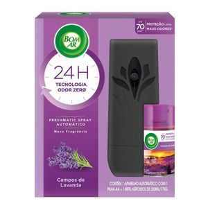 Aparelho e Refil Aromatizador de Lavanda Bom Ar 250ml