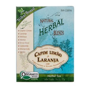 Chá Orgânico de Capim Limão e Laranja Tribal 22,5g
