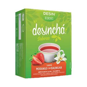 Chá Sabor Morango com Baunilha Desinchá 15g