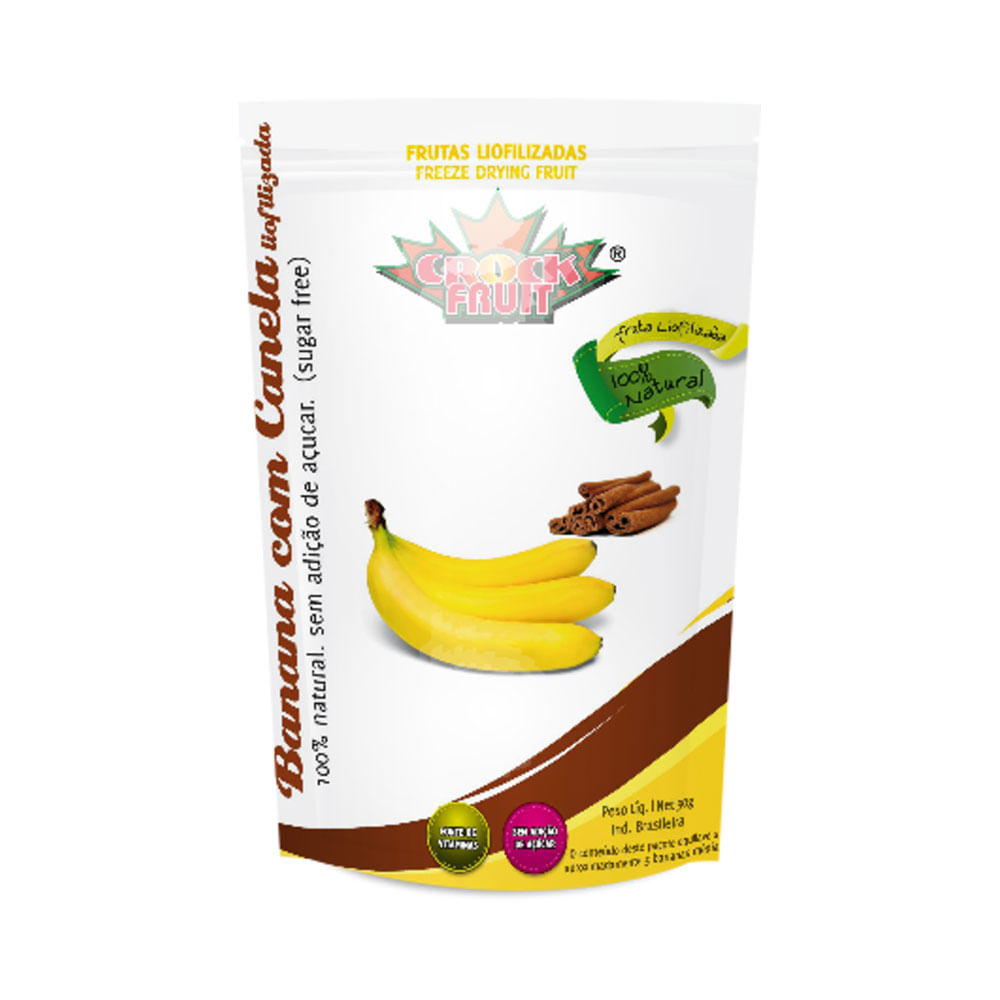 Banana Com Canela Liofilizada Crock Fruit 30g - Casa Santa Luzia