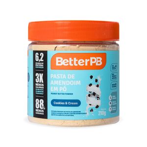 Pasta de Amendoim em Pó Sabor Cookies Cream BetterPB 210g