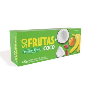 Barra com Frutas e Coco Banana Brasil 60g