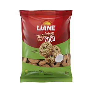 Rosquinha Sabor Coco Sem Lactose Liane 280g