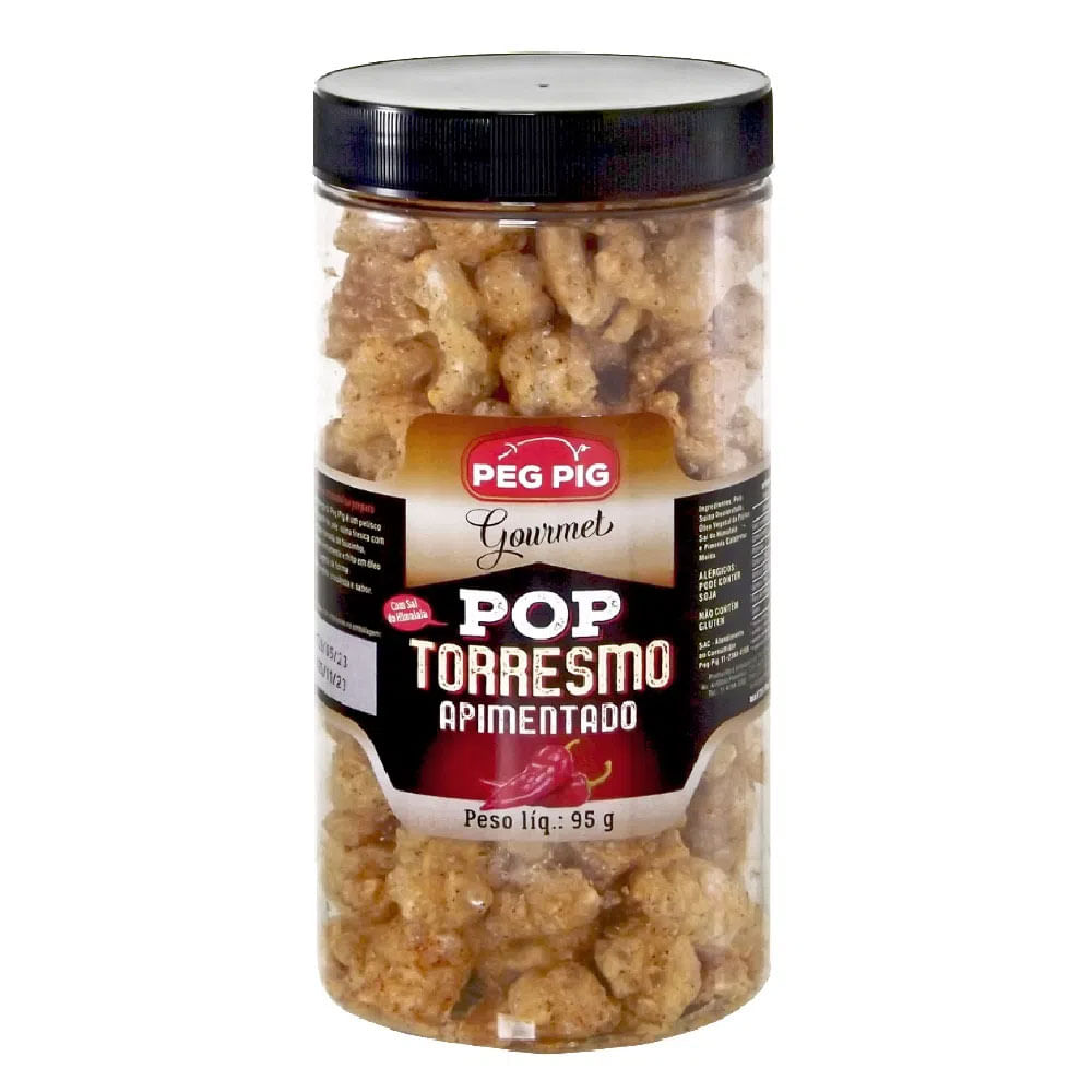 Encontraproduto.com.br - Torresmo Pop Gourmet Apimentado Peg Pig 95 G