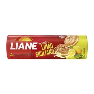 Biscoito Recheado com Limão Siciliano Sem Lactose Liane 115g