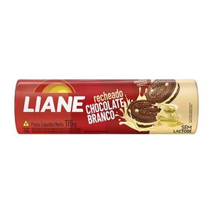 Biscoito Recheado com Chocolate Branco Sem Lactose Liane 115g