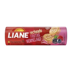 Biscoito Recheado com Frutas Vermelhas Sem Lactose Liane 115g