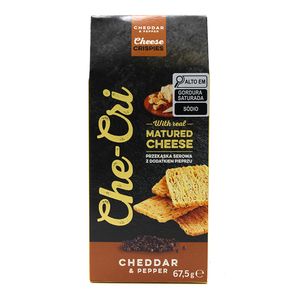 Biscoito Salgado Sabor Queijo com Pimenta do Reino Cheese Crispies 67,5g