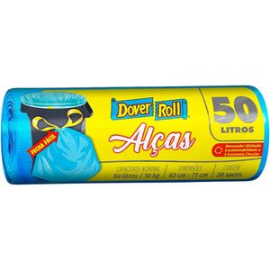 Saco de Lixo Com Alças Dover Roll 50L