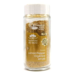 Lemon Pepper Orgânico em Pó Orgânico Fazenda do Retiro 55g