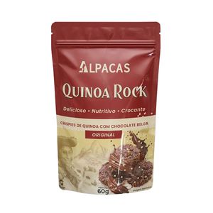 Quinoa Rock Com Chocolate Belga Sem Glúten Alpacas 60g
