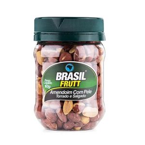 Amendoim com Pele Torrado e Salgado Brasil Frutt 160g