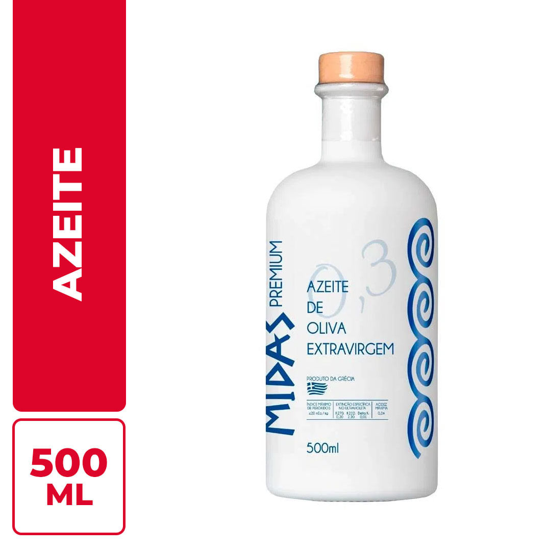 Azeite de Oliva ExtraVirgem Midas Premium 500ml - Casa Santa Luzia