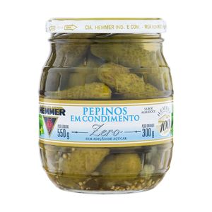 Pepinos em Condimentos Sem Açucar Hemmer 300g