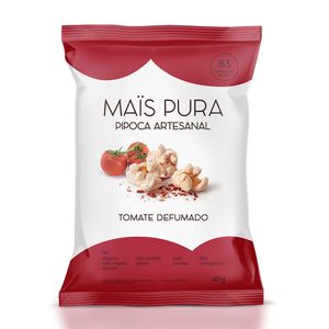 Pipoca Artesanal Sabor Tomate Defumado Mais Pura 40g