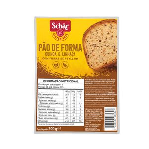 Pão de Forma Quinoa e Linhaça Schar 200g