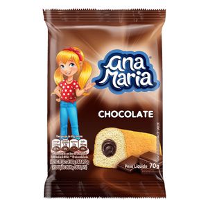 Bolinho Baunilha Recheio Sabor Chocolate Ana Maria 70g