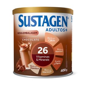Suplemento Alimentar Sabor Chocolate Sustagen Adultos+ 400g