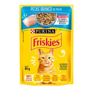 Sachê Friskies Peixe Branco ao Molho Purina 85g