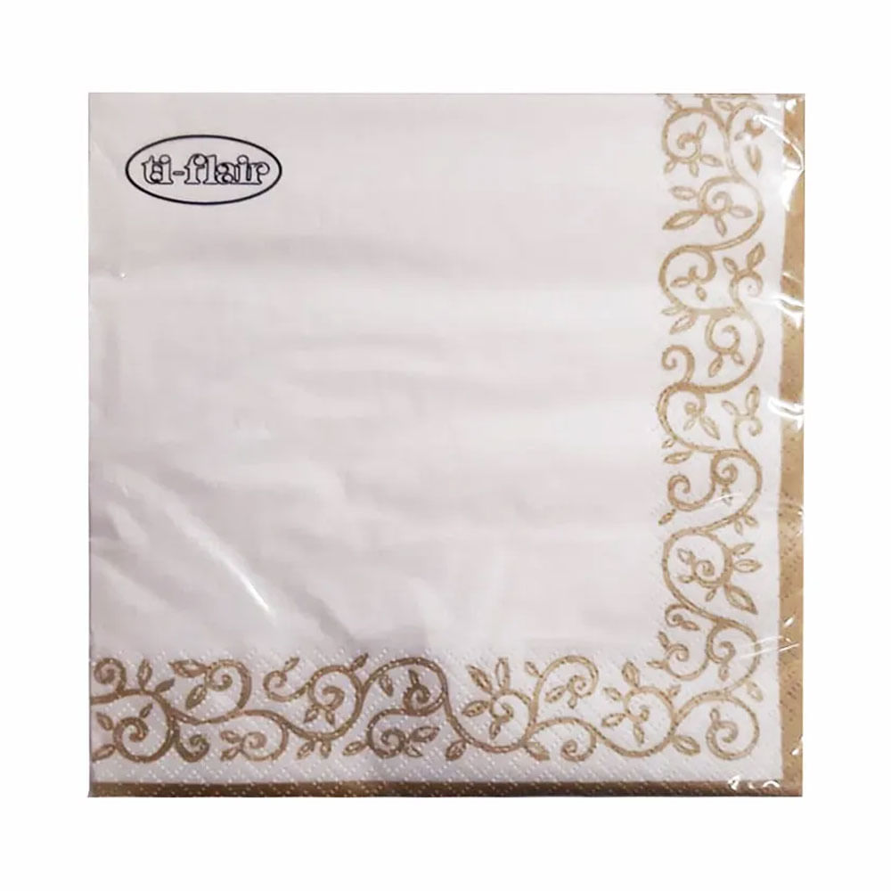 Guardanapo de Papel Rococo Ouro 33x33cm