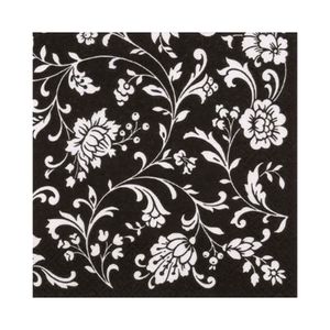 Guardanapo de Papel Arabesco Preto Ti-Flair 24x24cm