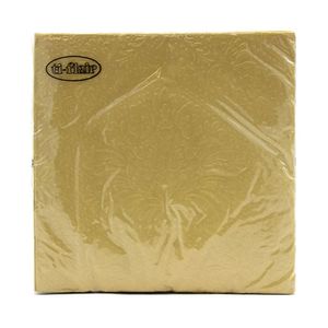 Guardanapo de Papel Luxo Dourado 33x33cm 20 Unidades Ti-Flair