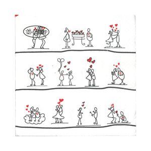 Guardanapo de Papel Historia de Amor 33x33cm