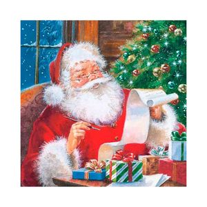 Guardanapo de Papel Papai Noel com Lista Ti-flair 33x33cm
