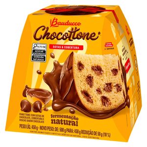 Chocottone com Gotas e Cobertura de Chocolate Bauducco 450g