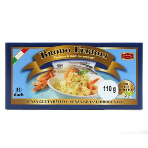 Caldo em Cubos Desidratados Sabor Frutos do Mar Ferioli 110g
