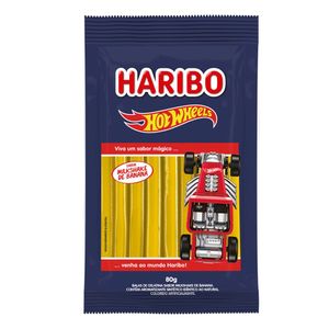 Bala Hotwheels Sabor Milkshake de Banana Haribo 80g