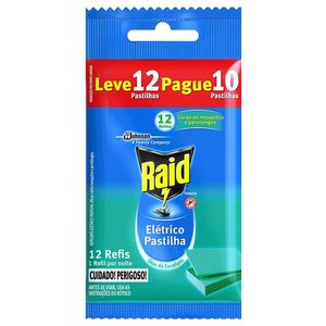 Inseticida Elétrico em Pastilha Raid 12 Unidades