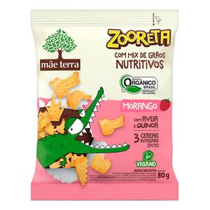 Biscoito de Morango com Aveia e Quinoa Vegano Zooreta Mãe Terra 80g