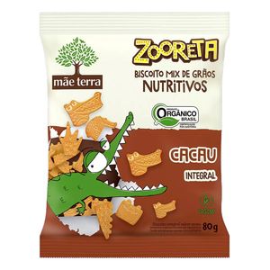 Biscoito de Cacau com Aveia e Quinoa Vegano Zooreta Mãe Terra 80g