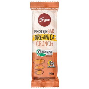 Barra de Proteína Orgânica Crunch Sem Açúcar Organ 40g