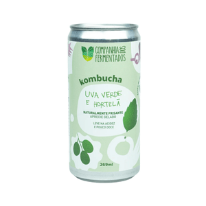 Bebida Kombucha de Uva Verde e Hortelã Companhia dos Fermentados 269ml