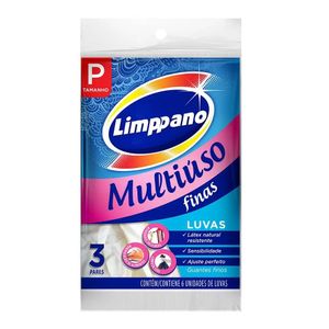 Luvas Multiuso Finas Tamanho P Limppano 3 pares