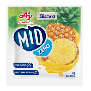 Refresco em Pó Sabor Abacaxi Zero Mid 8g