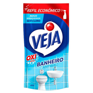 Limpador de Banheiro Desinfeta e Branqueia Refil Veja 400ml