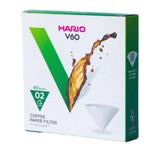 Filtro de Papel Cônico Creme V60 Número 02 Hario 40 Unidades