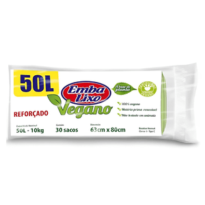 Sacos de Lixo de Cor Verde Vegano Embalixo 30 Unidades