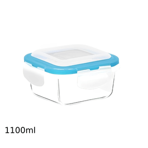 Pote Hermético de Vidro Quadrado Wunderhaus 1,100ml