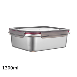 Pote de Aço Inox Retangular Wunderhaus 1,300ml