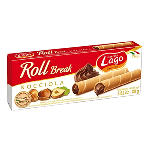 Canudinhos de Wafer Avelã Lago 80g