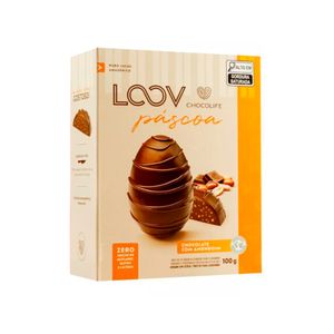 Meio Ovo de Chocolate com Amendoim Loov 100g