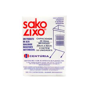 Sacos de Lixo Branco Sako Lixo Centúria 30L